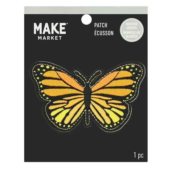 Iron-On & Adhesive Butterfly Embroidered Patch by Make Market®